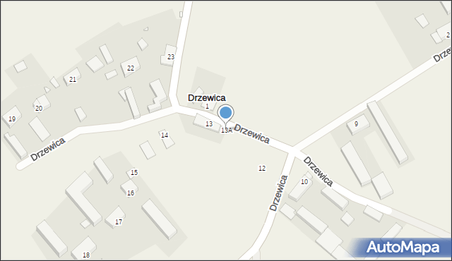 Drzewica, Drzewica, 13A, mapa Drzewica