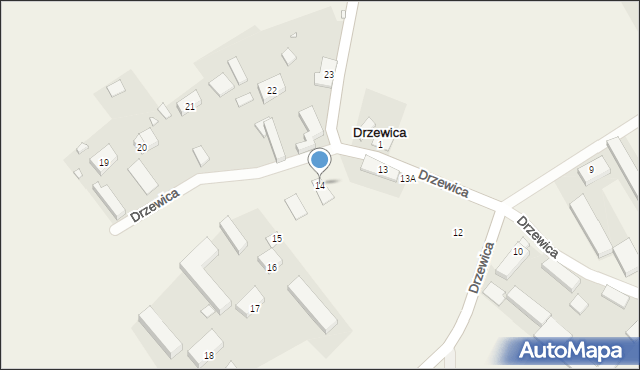 Drzewica, Drzewica, 14, mapa Drzewica