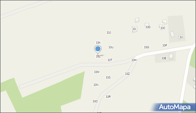 Drzewociny, Drzewociny, 33L, mapa Drzewociny