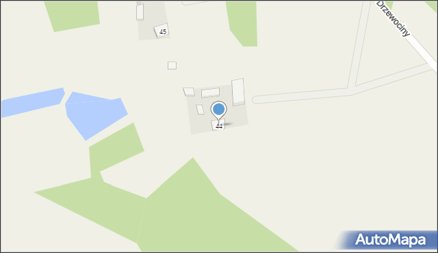 Drzewociny, Drzewociny, 44, mapa Drzewociny