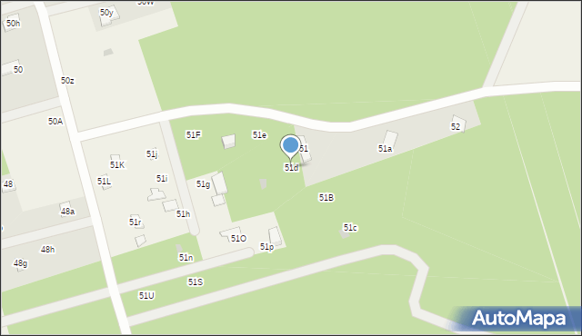 Drzewociny, Drzewociny, 51d, mapa Drzewociny