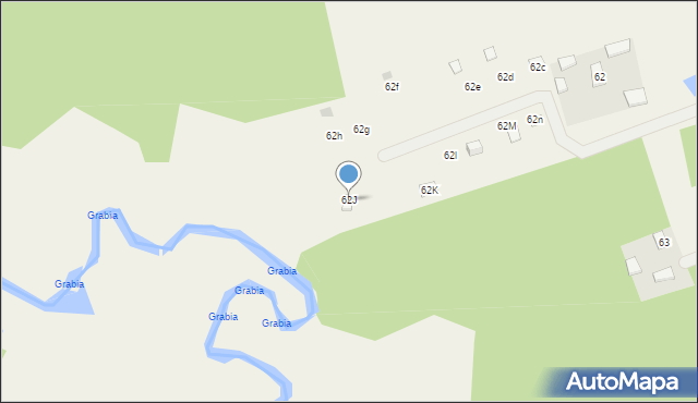 Drzewociny, Drzewociny, 62J, mapa Drzewociny