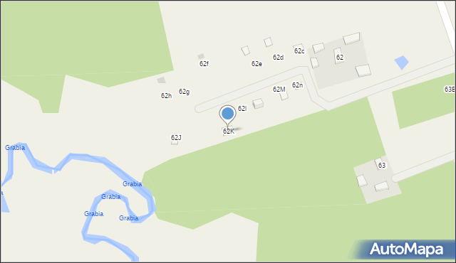 Drzewociny, Drzewociny, 62K, mapa Drzewociny