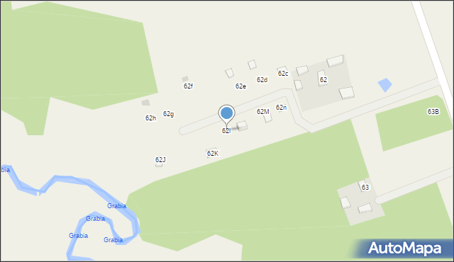 Drzewociny, Drzewociny, 62l, mapa Drzewociny