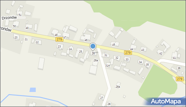 Drzonów, Drzonów, 26, mapa Drzonów