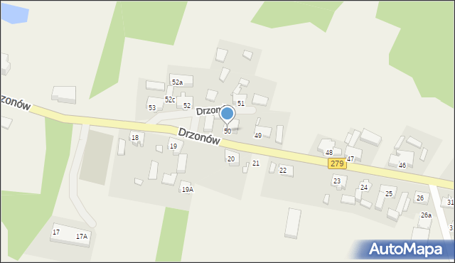 Drzonów, Drzonów, 50, mapa Drzonów