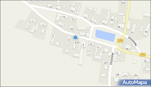 Drzonów, Drzonów, 7, mapa Drzonów