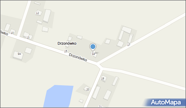 Drzonówko, Drzonówko, 14, mapa Drzonówko