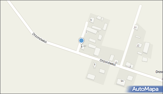 Drzonówko, Drzonówko, 8, mapa Drzonówko