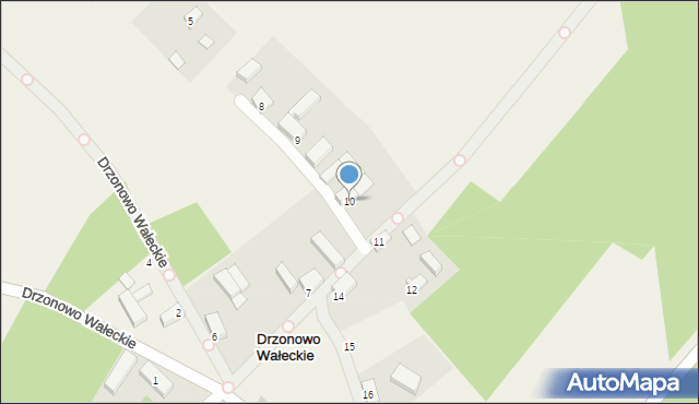 Drzonowo Wałeckie, Drzonowo Wałeckie, 10, mapa Drzonowo Wałeckie