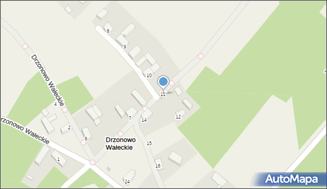 Drzonowo Wałeckie, Drzonowo Wałeckie, 11, mapa Drzonowo Wałeckie