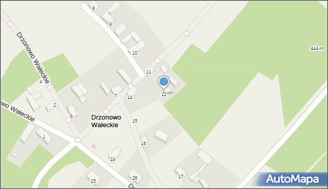 Drzonowo Wałeckie, Drzonowo Wałeckie, 12, mapa Drzonowo Wałeckie