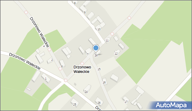 Drzonowo Wałeckie, Drzonowo Wałeckie, 14, mapa Drzonowo Wałeckie