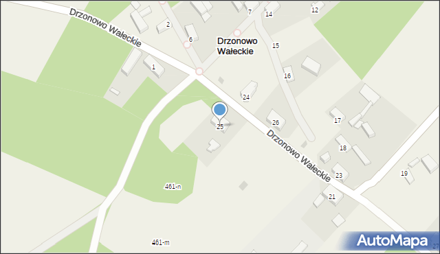 Drzonowo Wałeckie, Drzonowo Wałeckie, 25, mapa Drzonowo Wałeckie