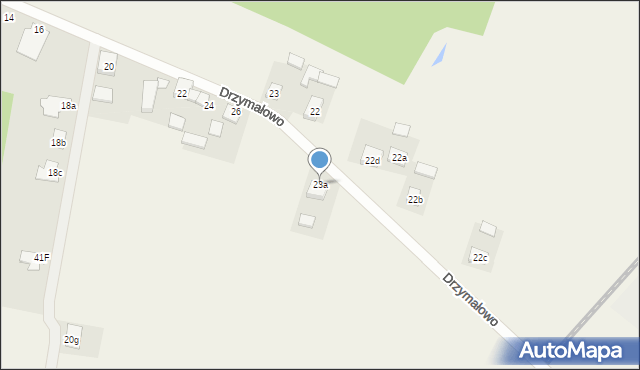 Drzymałowo, Drzymałowo, 23a, mapa Drzymałowo