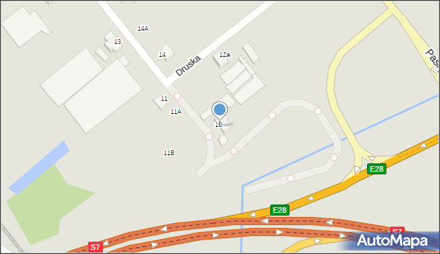 Elbląg, Druska, 12, mapa Elbląga