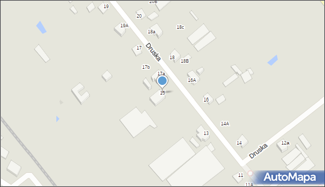 Elbląg, Druska, 15, mapa Elbląga