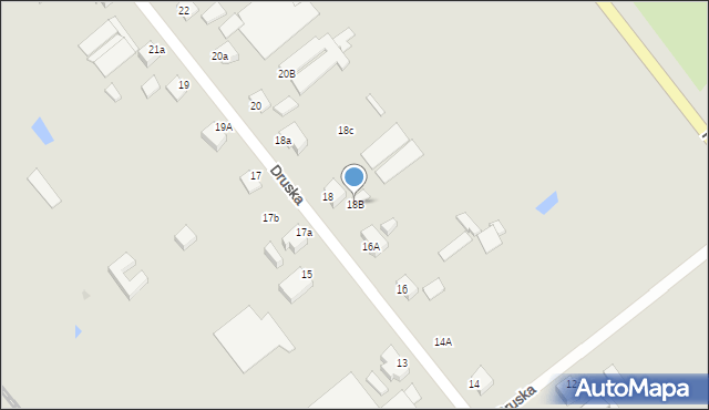 Elbląg, Druska, 18B, mapa Elbląga