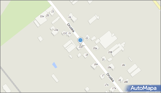 Elbląg, Druska, 21a, mapa Elbląga