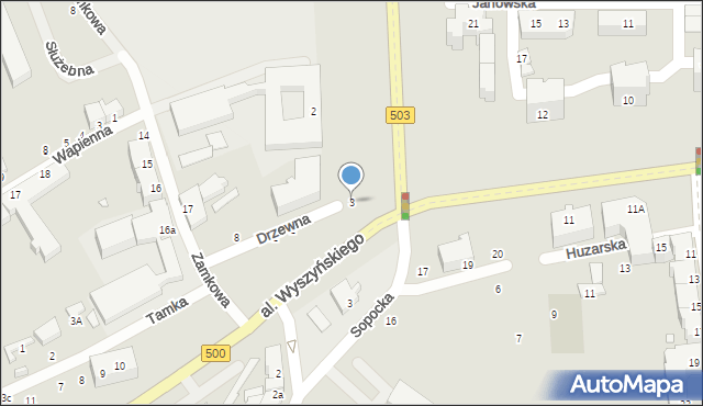 Elbląg, Drzewna, 3, mapa Elbląga