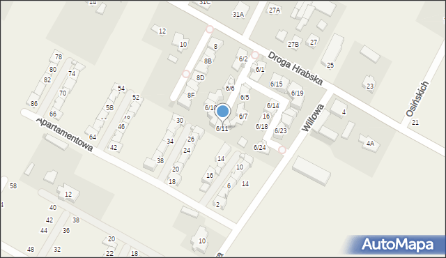 Falenty Nowe, Droga Hrabska, 6/11, mapa Falenty Nowe