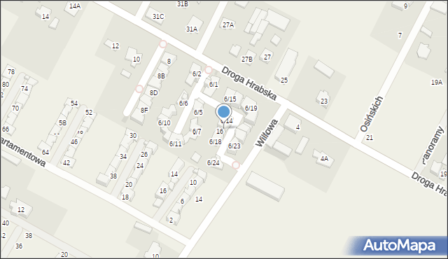 Falenty Nowe, Droga Hrabska, 6/16, mapa Falenty Nowe