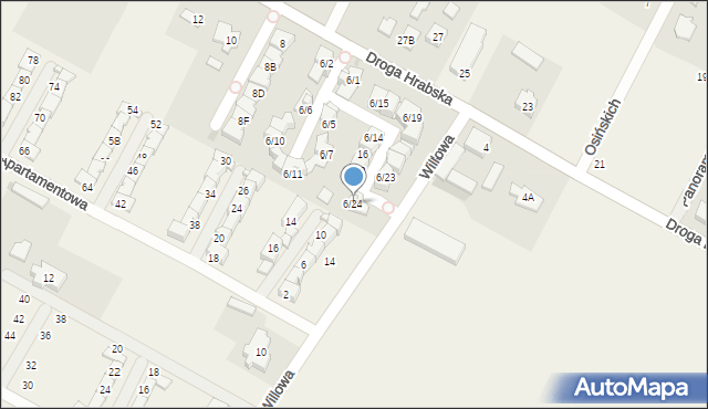 Falenty Nowe, Droga Hrabska, 6/24, mapa Falenty Nowe