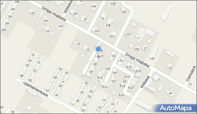 Falenty Nowe, Droga Hrabska, 8B, mapa Falenty Nowe