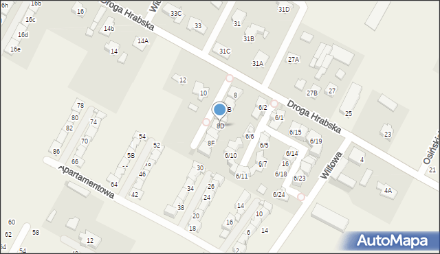 Falenty Nowe, Droga Hrabska, 8D, mapa Falenty Nowe