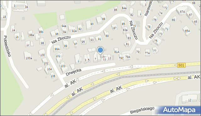 Gdańsk, Drwęcka, 9, mapa Gdańska