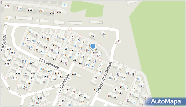 Gdańsk, Drużyn Strzeleckich, 11, mapa Gdańska