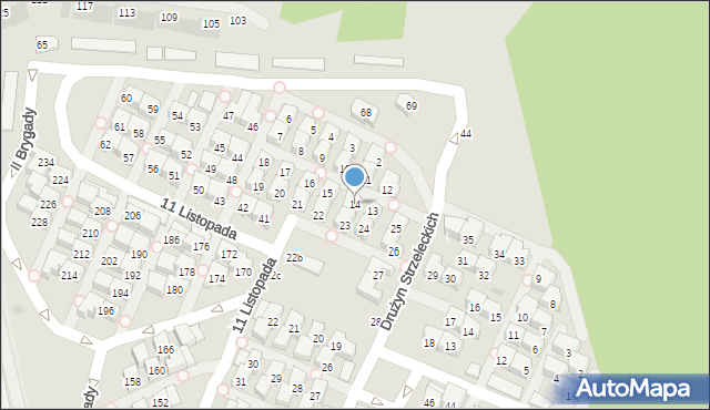 Gdańsk, Drużyn Strzeleckich, 14, mapa Gdańska