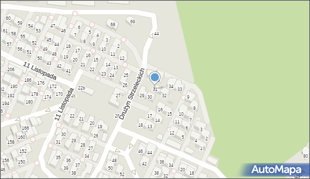 Gdańsk, Drużyn Strzeleckich, 31, mapa Gdańska