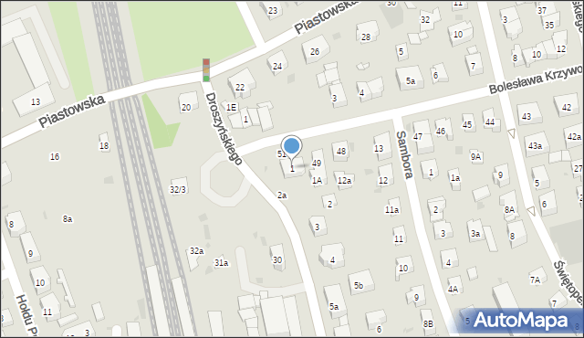 Gdańsk, Droszyńskiego Leona, 1, mapa Gdańska