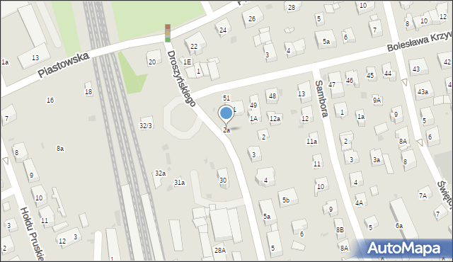 Gdańsk, Droszyńskiego Leona, 2a, mapa Gdańska