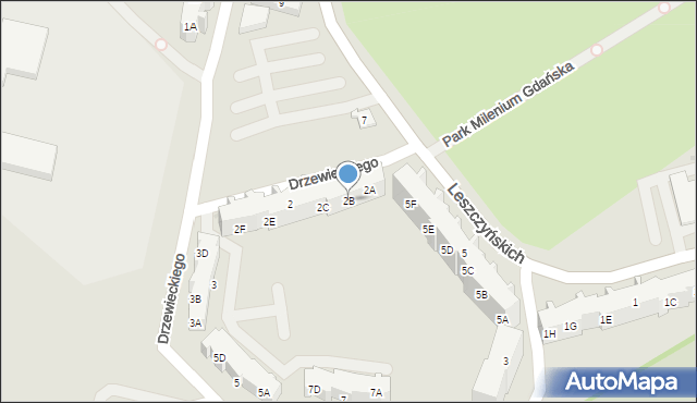 Gdańsk, Drzewieckiego Stefana, 2B, mapa Gdańska