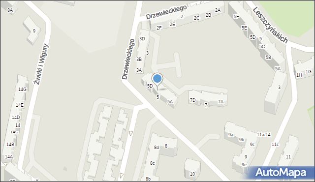 Gdańsk, Drzewieckiego Stefana, 5C, mapa Gdańska