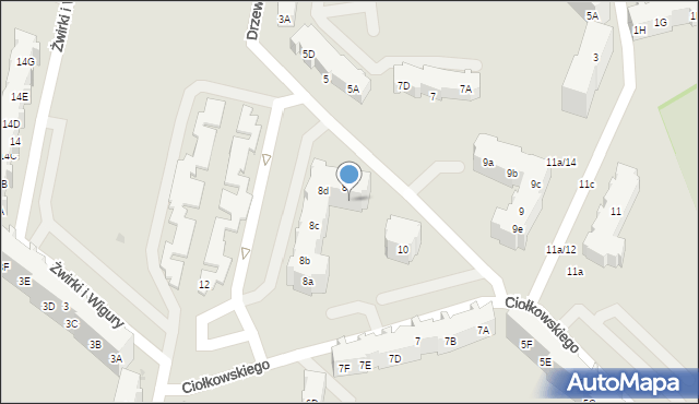 Gdańsk, Drzewieckiego Stefana, 8e, mapa Gdańska