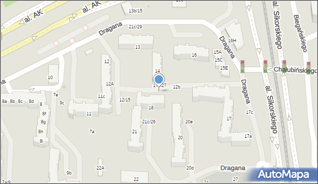 Gdańsk, Dragana Marcina, 18c, mapa Gdańska