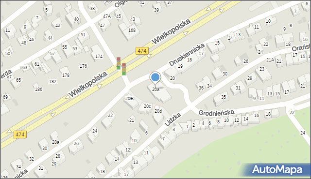 Gdynia, Druskiennicka, 20a, mapa Gdyni