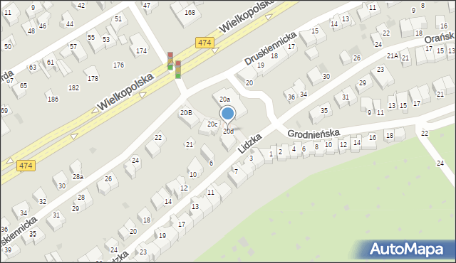 Gdynia, Druskiennicka, 20d, mapa Gdyni