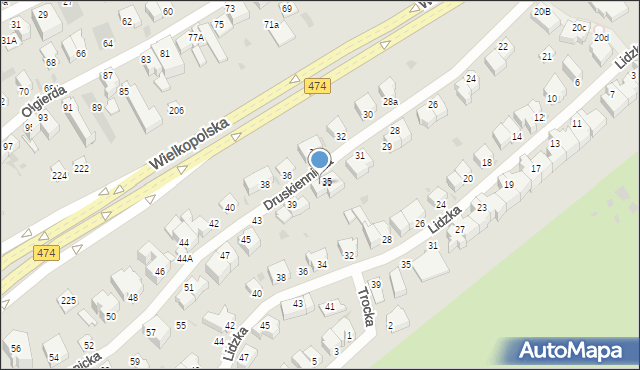 Gdynia, Druskiennicka, 37, mapa Gdyni
