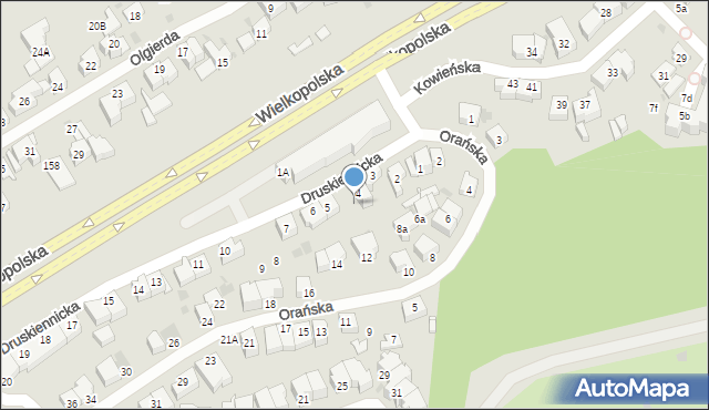 Gdynia, Druskiennicka, 4A, mapa Gdyni