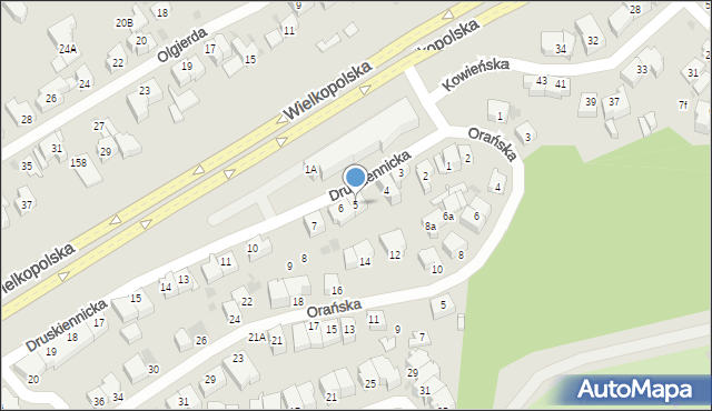 Gdynia, Druskiennicka, 5, mapa Gdyni