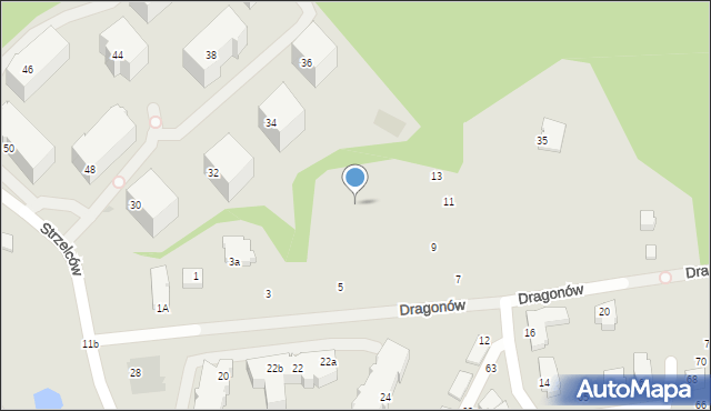 Gdynia, Dragonów, 13, mapa Gdyni