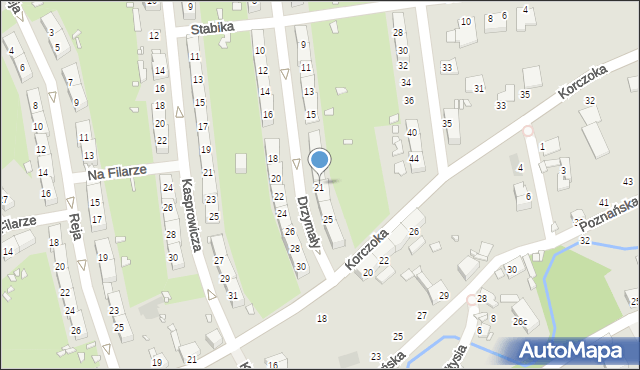 Gliwice, Drzymały Michała, 21, mapa Gliwic