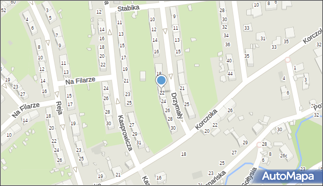 Gliwice, Drzymały Michała, 22, mapa Gliwic