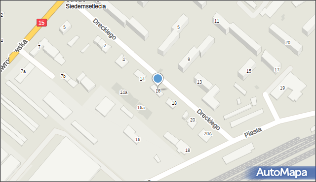 Gniewkowo, Dreckiego Jana, dr., 16, mapa Gniewkowo