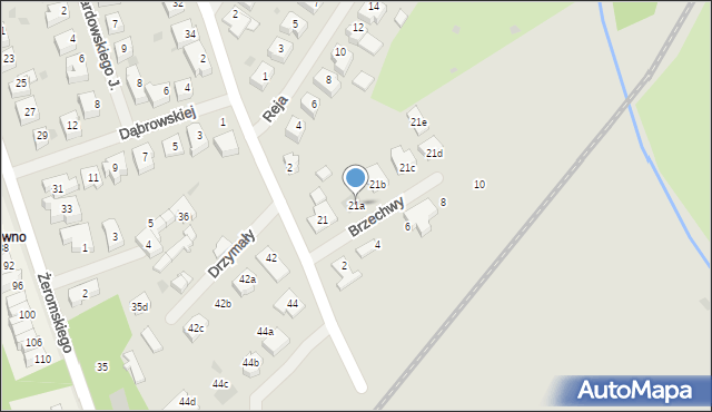 Goleniów, Drzymały Michała, 21a, mapa Goleniów
