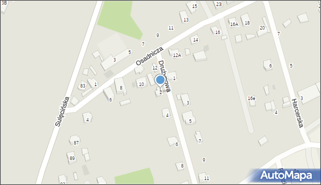 Gorzów Wielkopolski, Drużynowa, 2, mapa Gorzów Wielkopolski